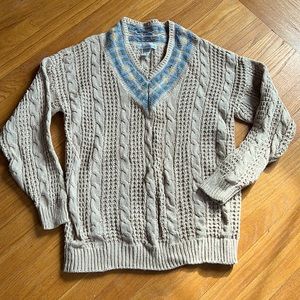 Weathervane tan cable-knit sweater women’s M